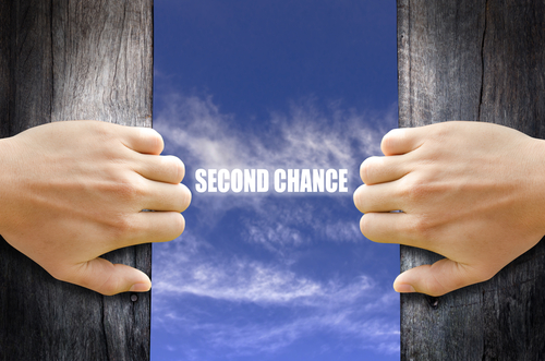 A picture with the words "second chance" which signifies a name change.